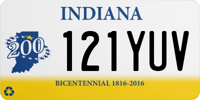 IN license plate 121YUV