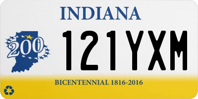 IN license plate 121YXM