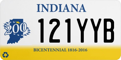 IN license plate 121YYB