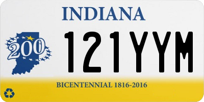 IN license plate 121YYM