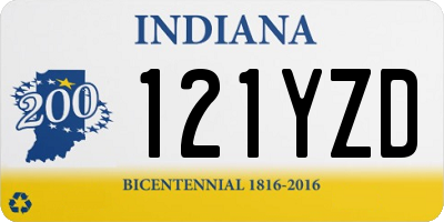 IN license plate 121YZD