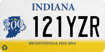 IN license plate 121YZR