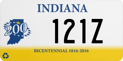 IN license plate 121Z