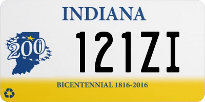 IN license plate 121ZI