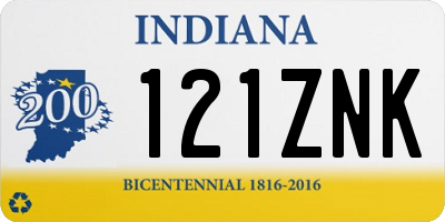 IN license plate 121ZNK