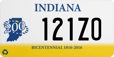 IN license plate 121ZO