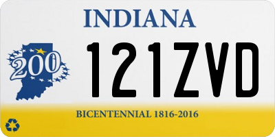IN license plate 121ZVD