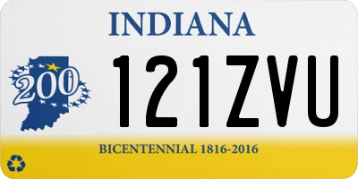 IN license plate 121ZVU