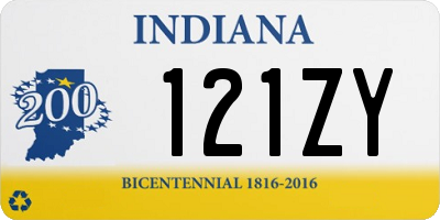 IN license plate 121ZY