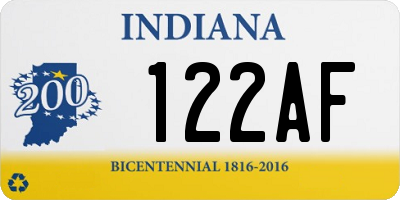 IN license plate 122AF