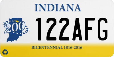 IN license plate 122AFG