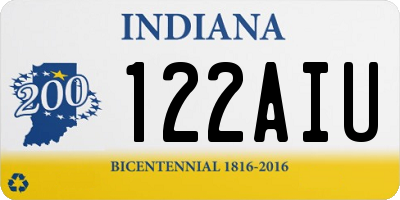 IN license plate 122AIU