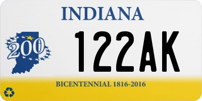 IN license plate 122AK