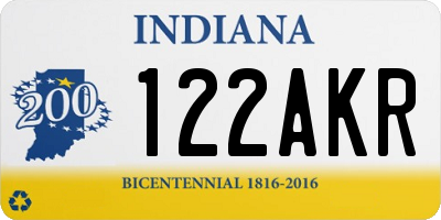 IN license plate 122AKR
