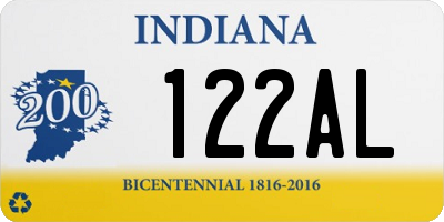 IN license plate 122AL