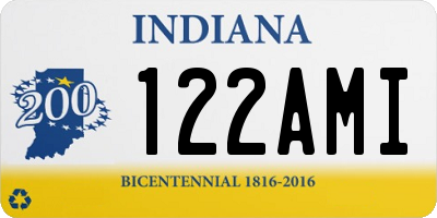 IN license plate 122AMI