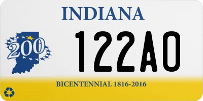 IN license plate 122AO