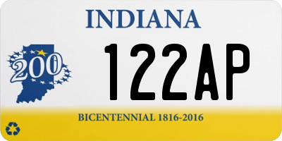 IN license plate 122AP