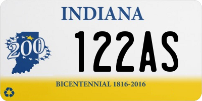 IN license plate 122AS