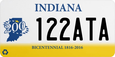 IN license plate 122ATA