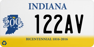 IN license plate 122AV