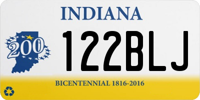 IN license plate 122BLJ