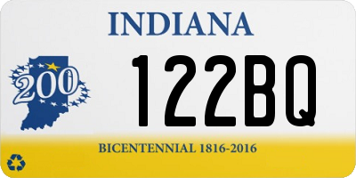 IN license plate 122BQ