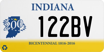 IN license plate 122BV