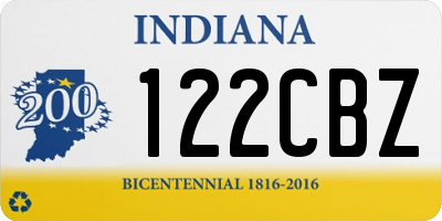 IN license plate 122CBZ