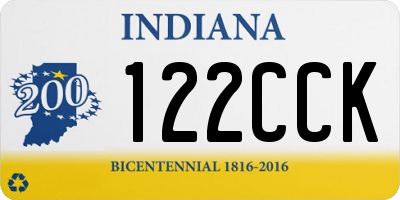 IN license plate 122CCK