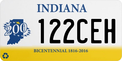 IN license plate 122CEH