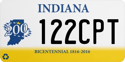IN license plate 122CPT