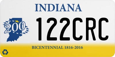 IN license plate 122CRC