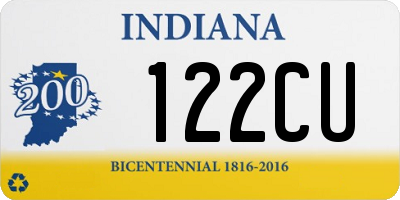 IN license plate 122CU