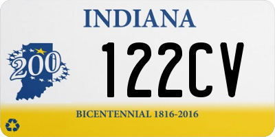 IN license plate 122CV