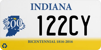 IN license plate 122CY