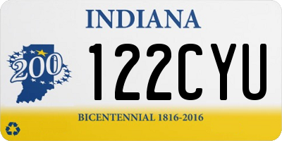 IN license plate 122CYU