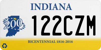IN license plate 122CZM