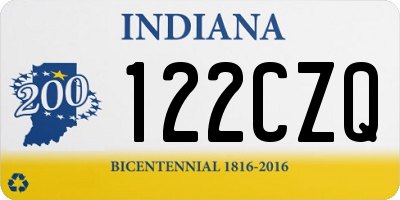 IN license plate 122CZQ