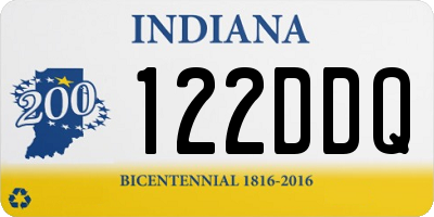 IN license plate 122DDQ