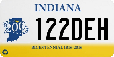 IN license plate 122DEH