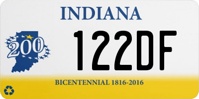 IN license plate 122DF