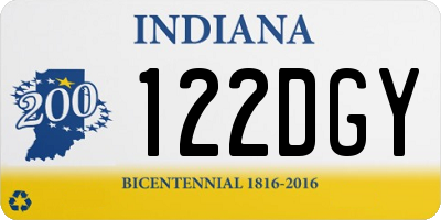 IN license plate 122DGY