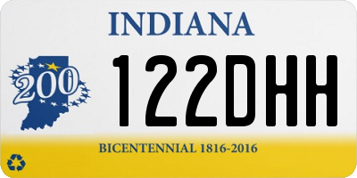 IN license plate 122DHH