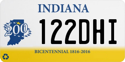 IN license plate 122DHI