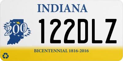 IN license plate 122DLZ