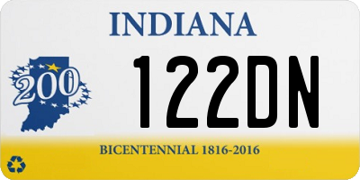 IN license plate 122DN