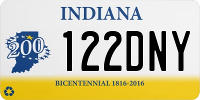 IN license plate 122DNY