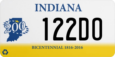 IN license plate 122DO