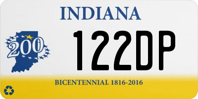 IN license plate 122DP